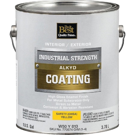 All-Source Alkyd Industrial Coating, Osha Yellow, 1 Gal. W50Y00813-16